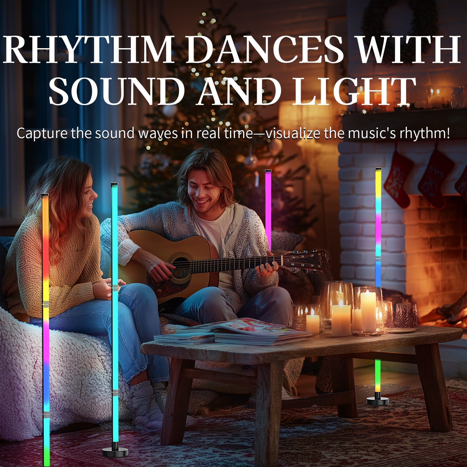 Smart RGB Corner Lamp with Remote & Music Sync